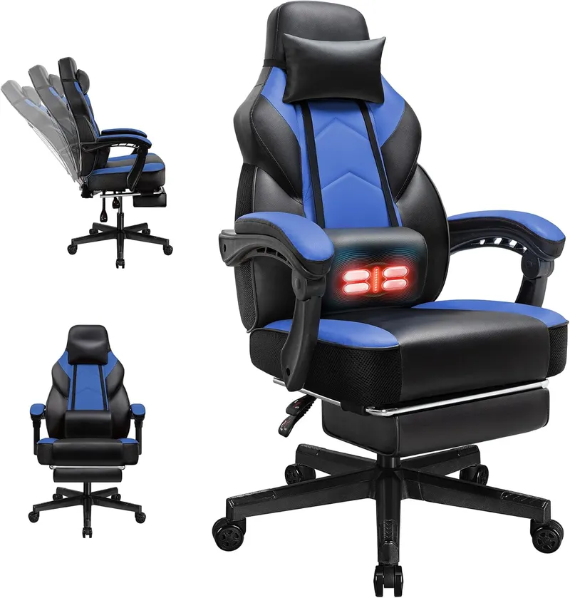 DL-win Gaming Chairs for Adults, Blue
