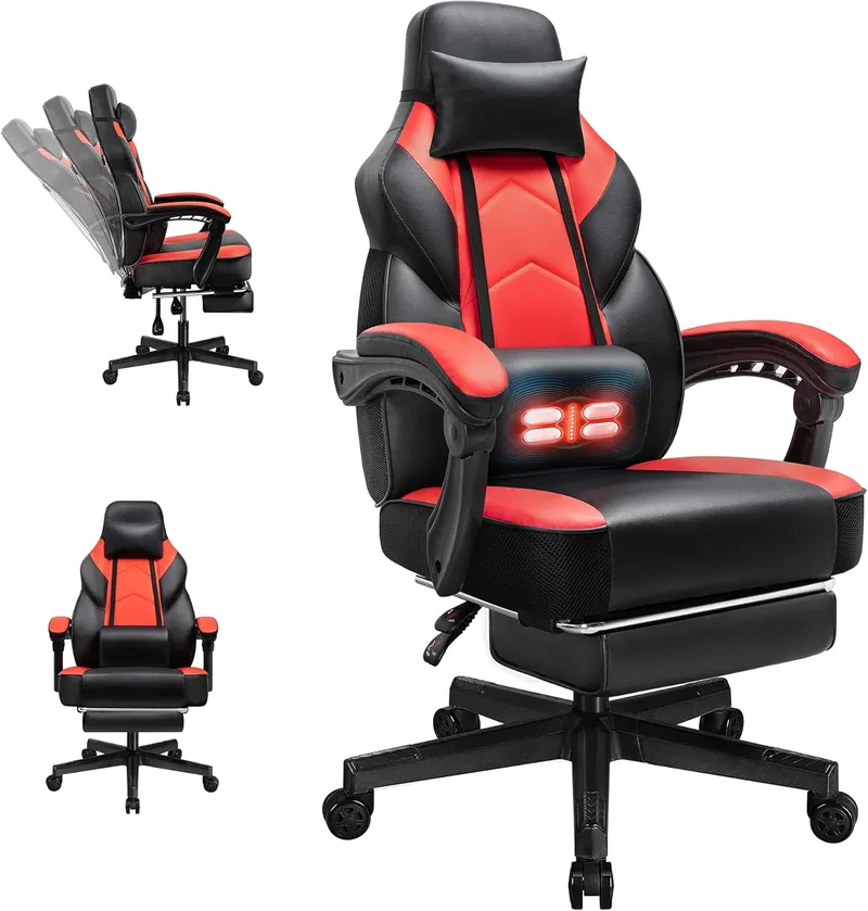 DL-win Gaming Chairs for Adults, Dark Red